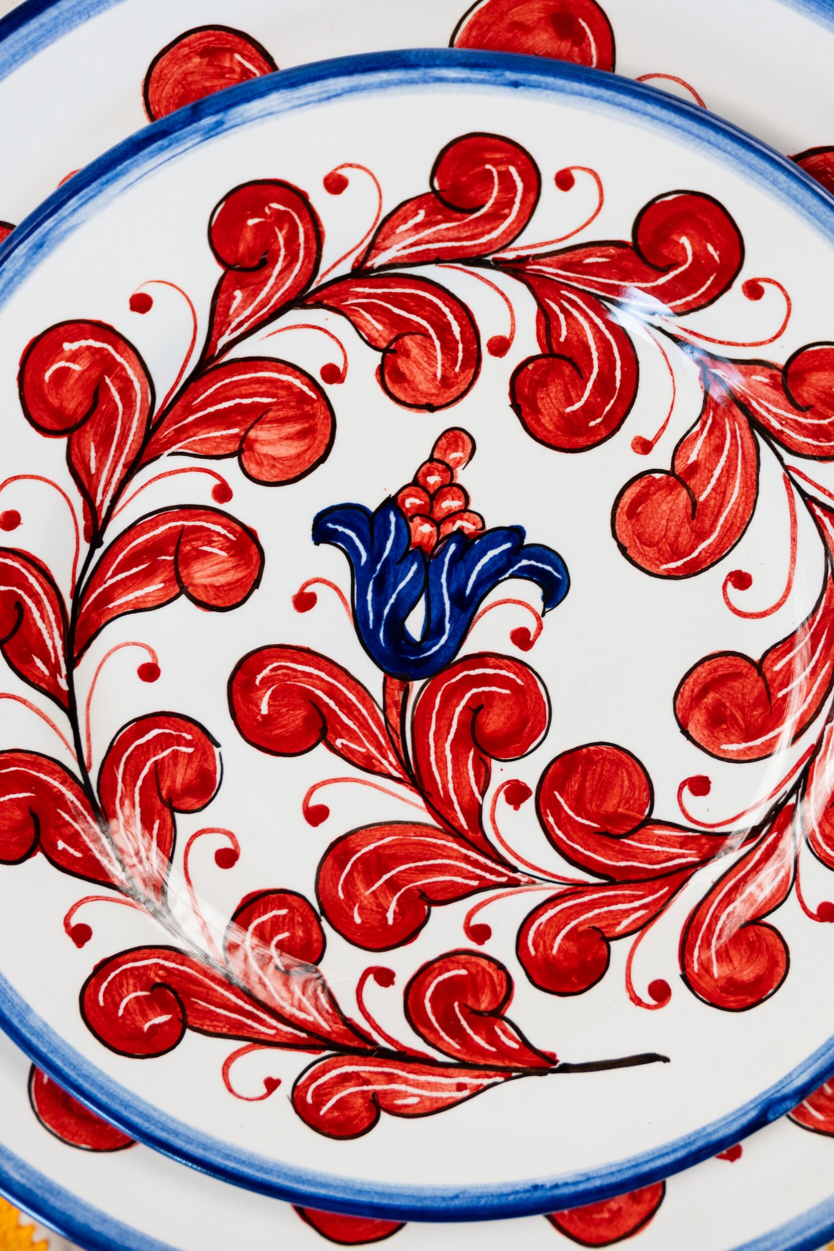 les-ottomans-dessertteller-keramik-floral-handbemalt image 3