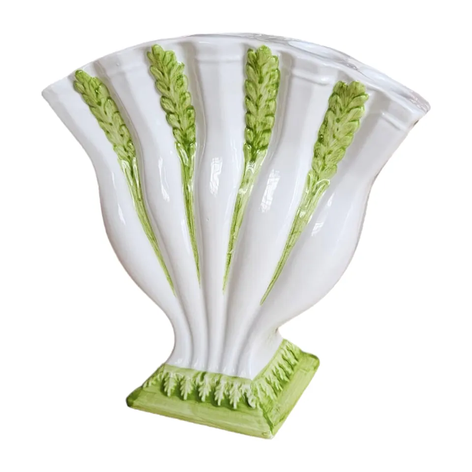 les-ottomans-vase-aus-keramik-handbemalt-hren-gr-n-weit image 1