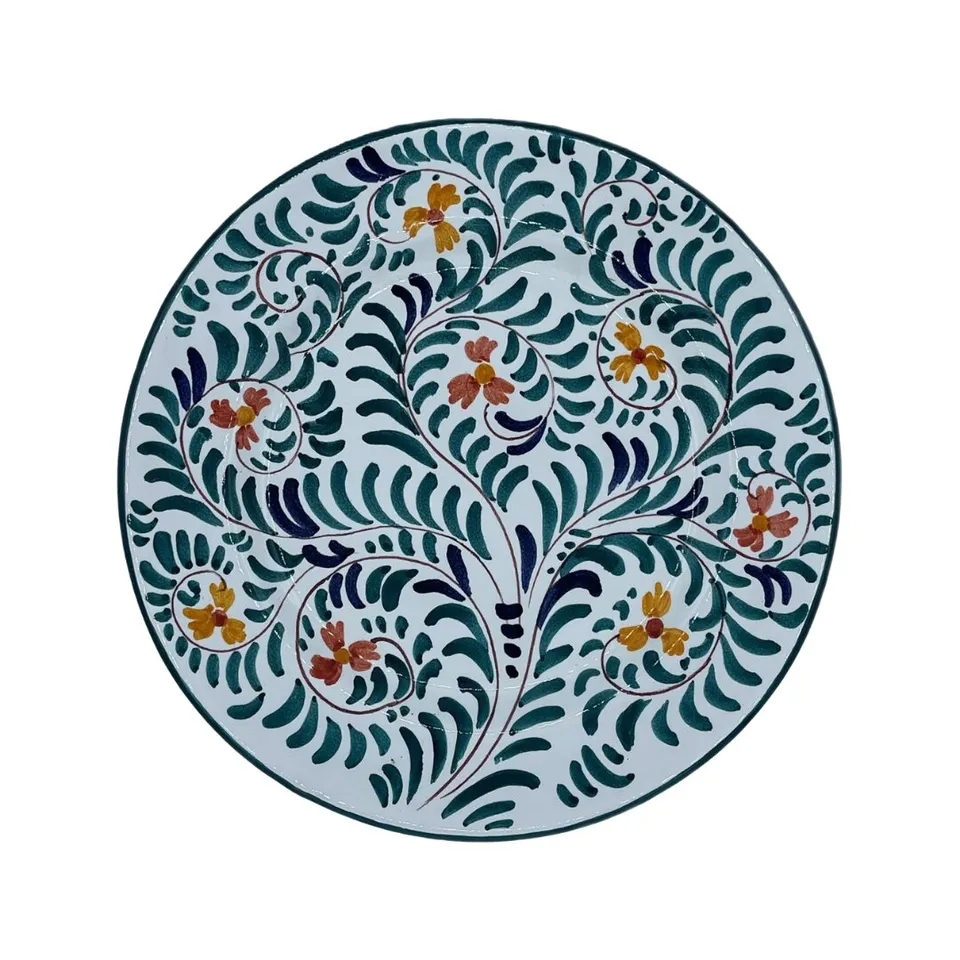 les-ottomans-piatto-piano-floreale-handbemalter-keramik-teller image 1