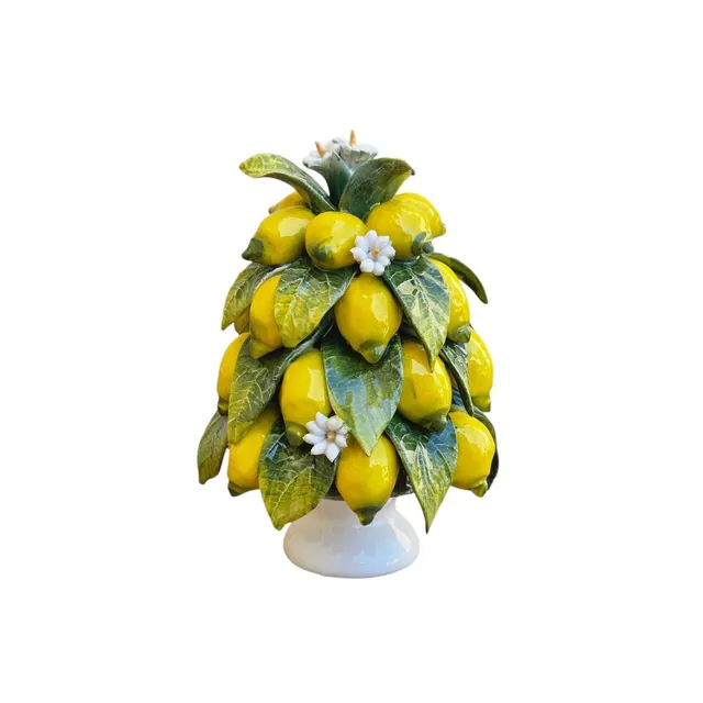 les-ottomans-pyramiden-centerpiece-aus-keramik-zitronen-und-blumen image 1