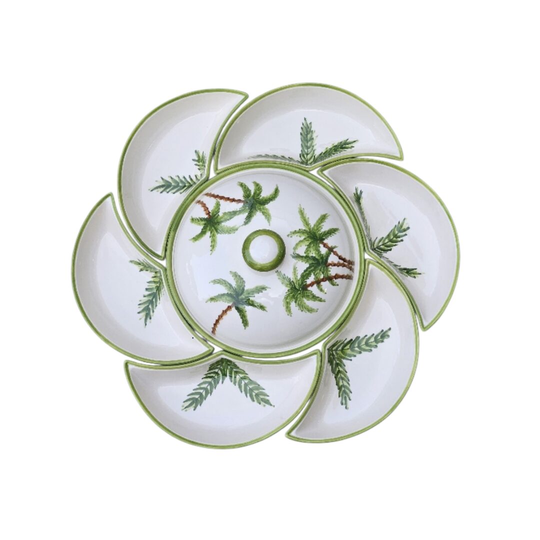 les-ottomans-palm-starter-set-serviertablett-aus-keramik-mit-baummotiv image 1
