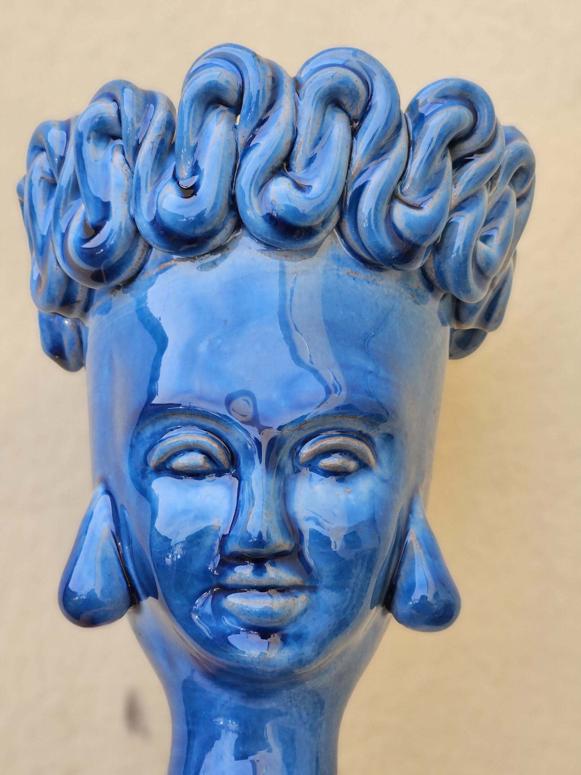 les-ottomans-sicily-sculpture-vase-keramik-2er-set-gesicht-handbemalt image 3