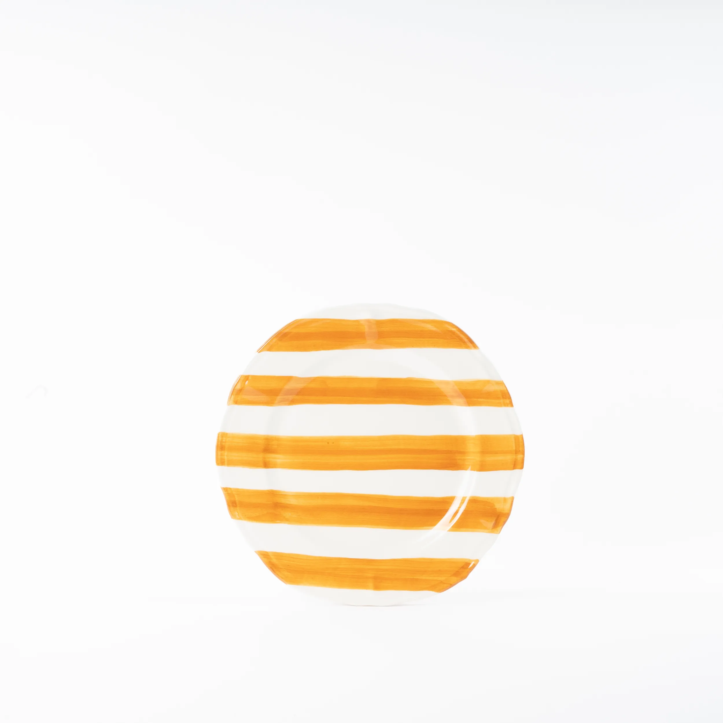les-ottomans-st04-keramikteller-orange-streifen-handbemalt image 1