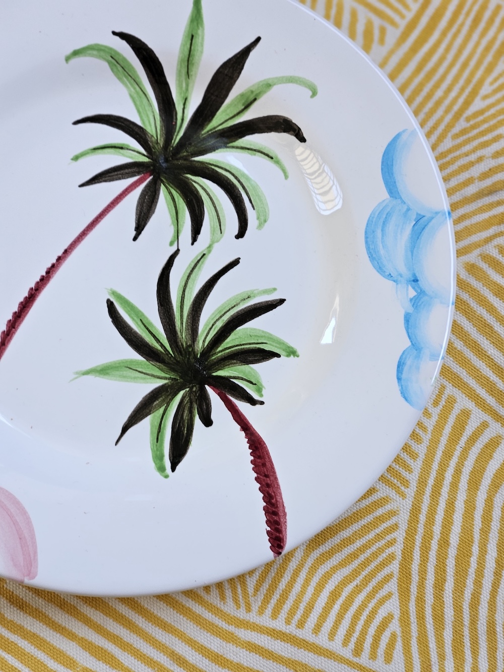 les-ottomans-dessertteller-palme-keramik-handbemalt image 2