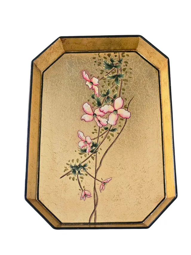 les-ottomans-fiore-di-ciliegio-tablett-aus-eisen-handbemalt-mit-blattgold image 1