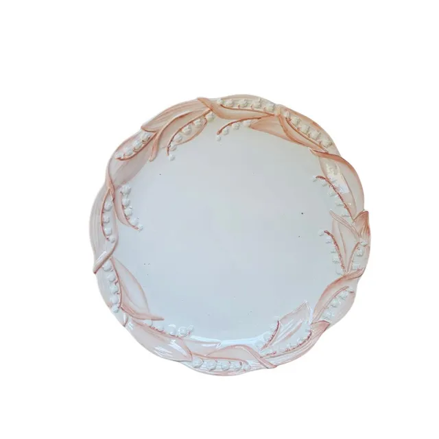les-ottomans-speiseteller-lily-of-the-valley-rosa-keramik image 1