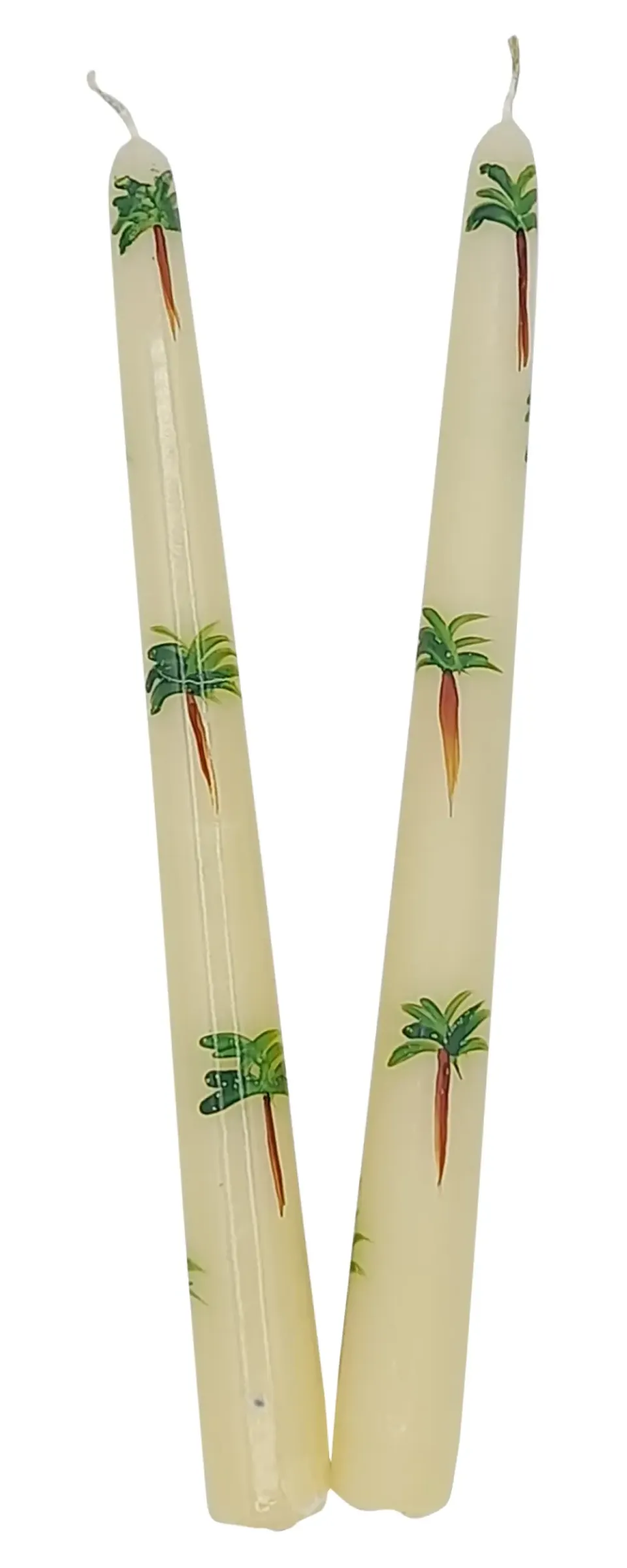 les-ottomans-can02-kerzen-palme-2er-set-wachs-handbemalt image 1