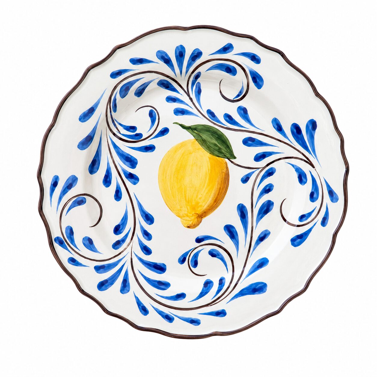 les-ottomans-positano-poc03-sottopiatto-handbemalter-zitronen-platzteller image 1