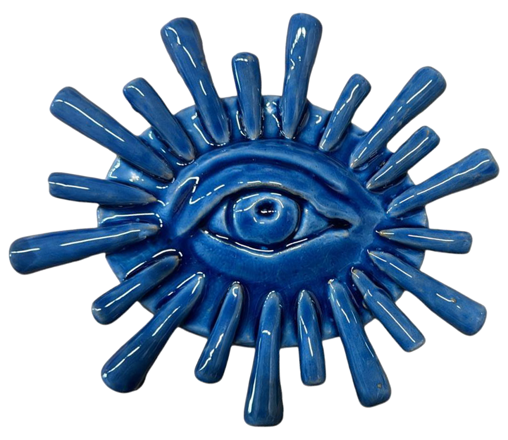 les-ottomans-sheltering-eye-deko-keramik-handbemalt-blau image 1