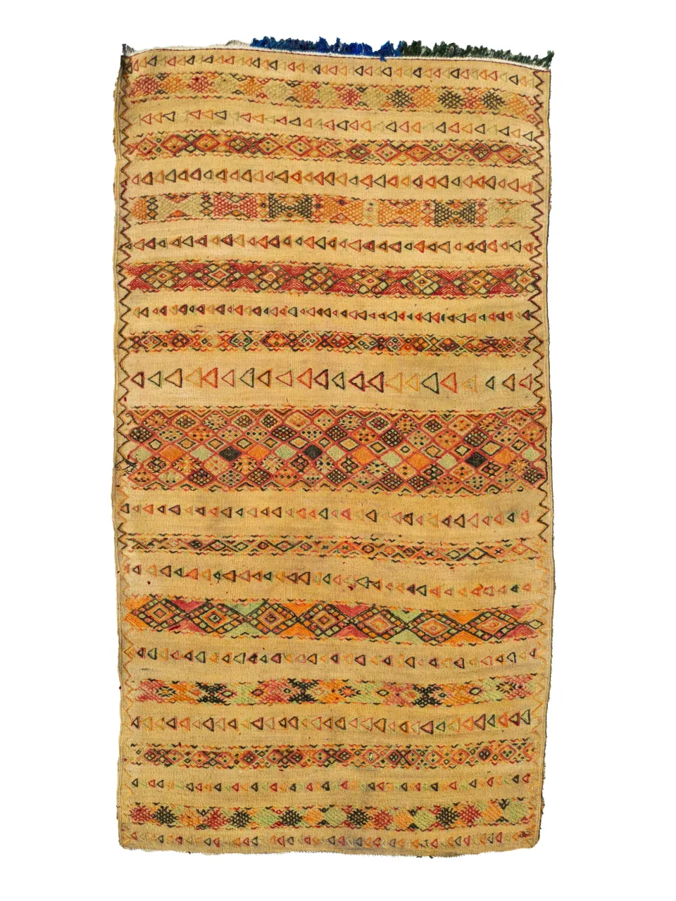 les-ottomans-vintage-mauritanische-matte-aus-stroh-handbestickt image 1