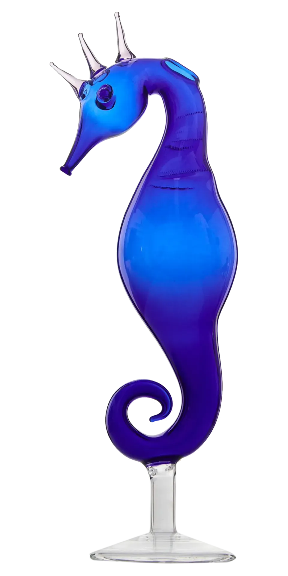 les-ottomans-cocktailglas-blaue-seepferdchen-relief image 1