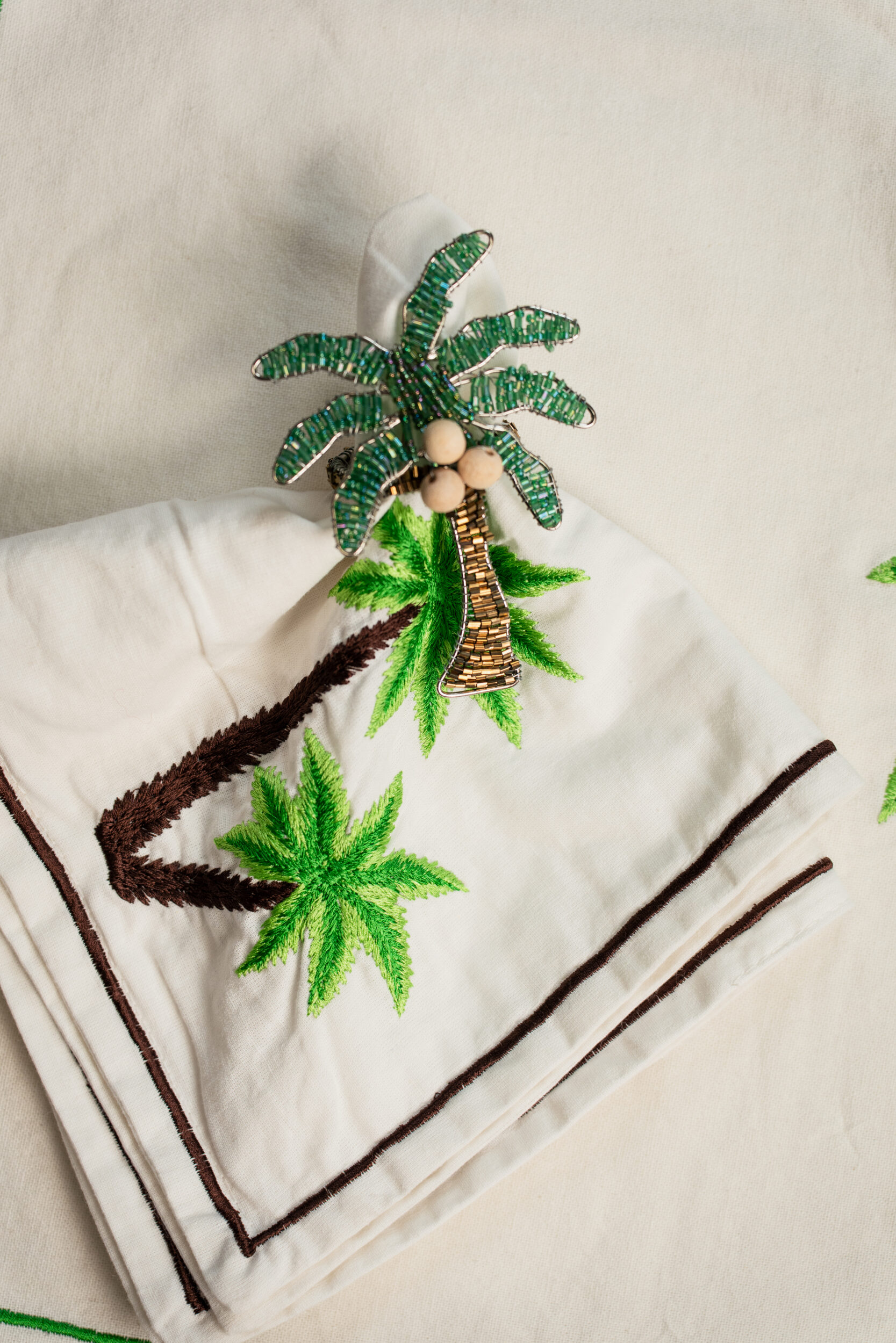 les-ottomans-palme-platzset-serviette-set-aus-bestickter-baumwolle image 3