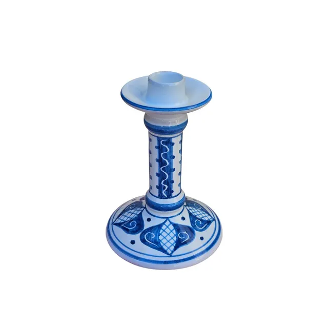 les-ottomans-ikat-keramik-kerzenhalter-handbemalt image 1