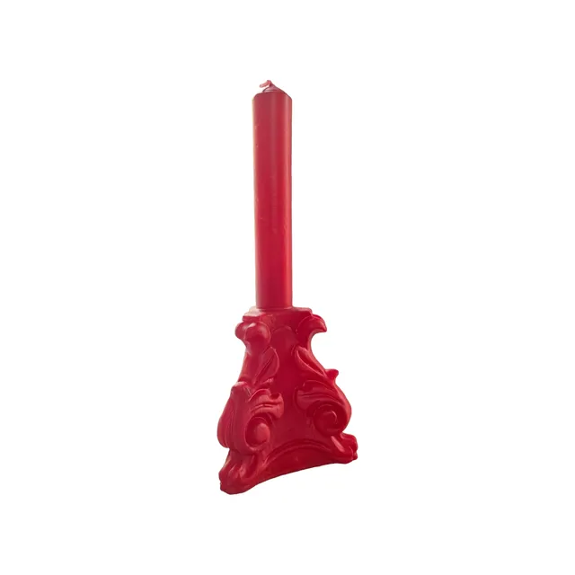 les-ottomans-candelabro-kerze-rot-handbemalt image 1