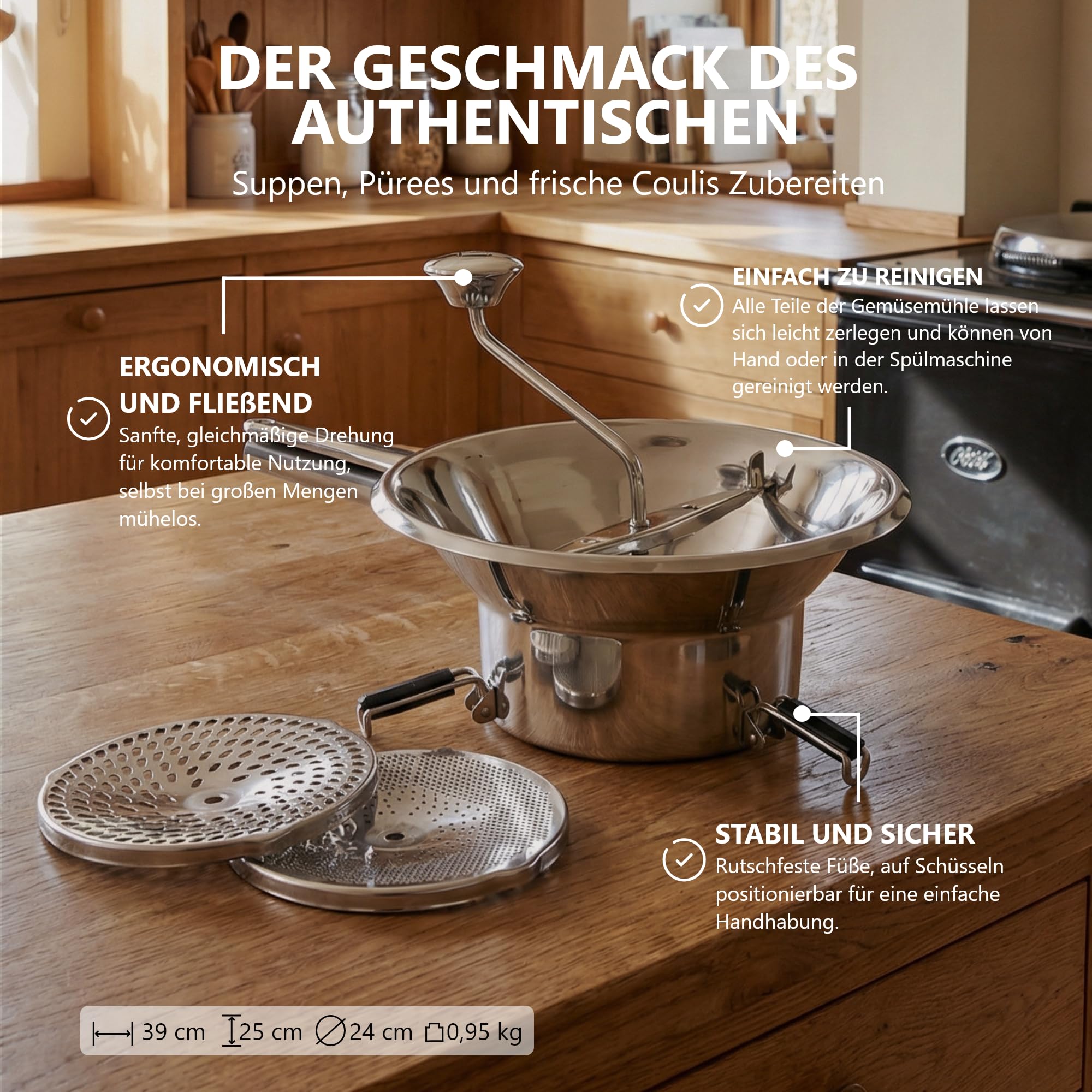 louis-tellier-la-bonne-graine-passierm-hle-24-cm-edelstahl-mit-3-siebscheiben image 3