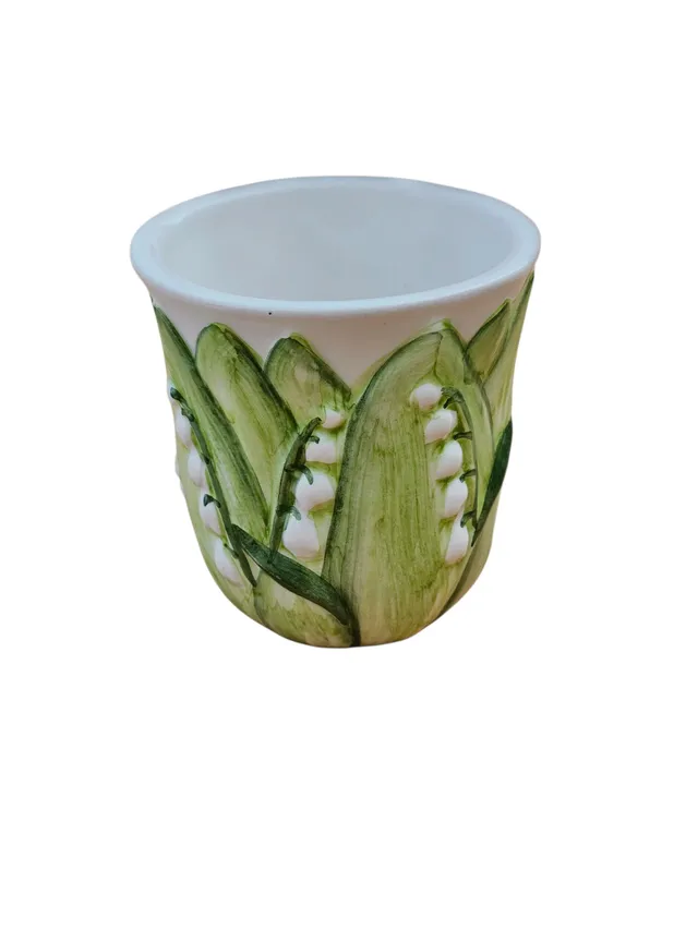 les-ottomans-lily-of-the-valley-becher-keramik-handbemalt image 1