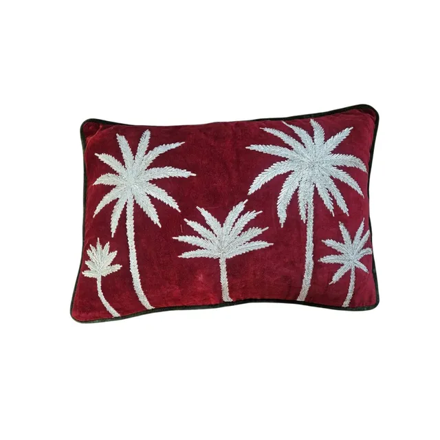les-ottomans-samt-kissenbezug-bestickt-sale-ebc103 image 1