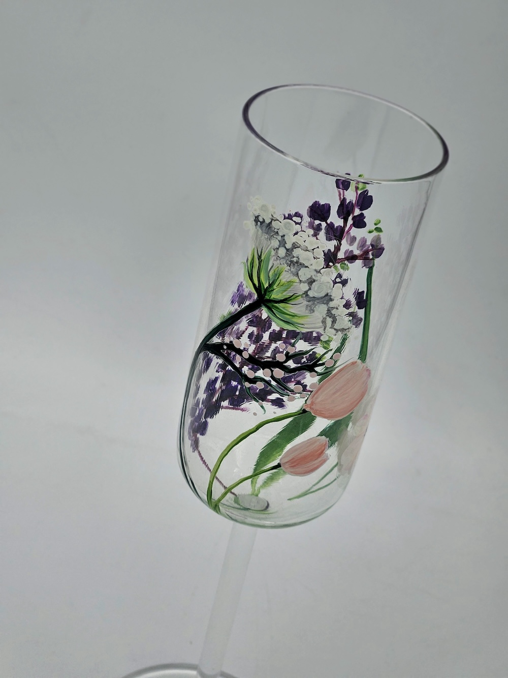 les-ottomans-deko-glas-fiore-handbemalt-mit-blumenmuster image 2