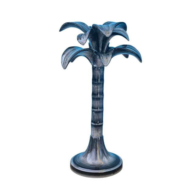 les-ottomans-kerzenhalter-palme-schwarz-gro-marbl04-keramik image 1