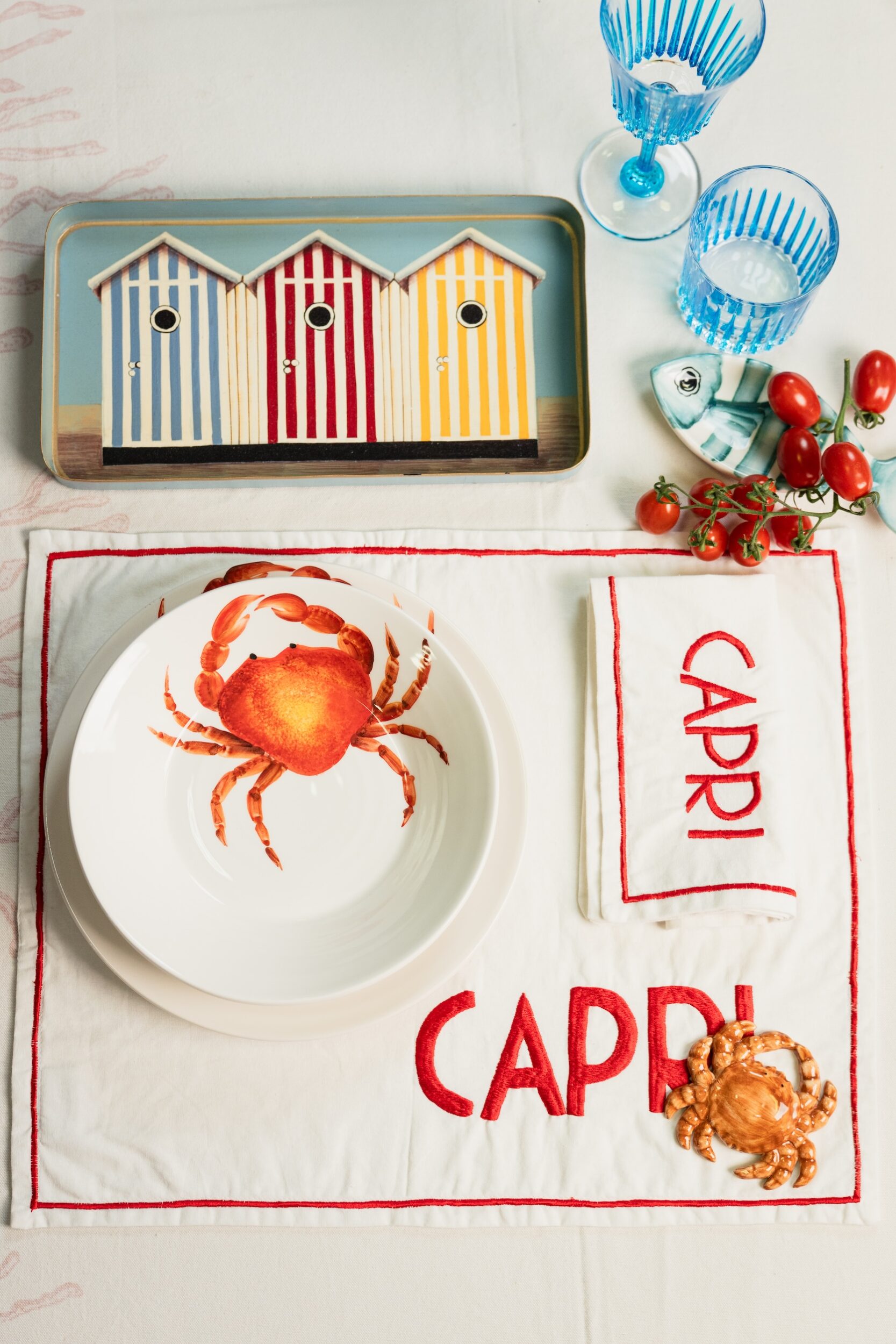 les-ottomans-capri-platzset-und-serviette-set-baumwolle-bestickt image 2