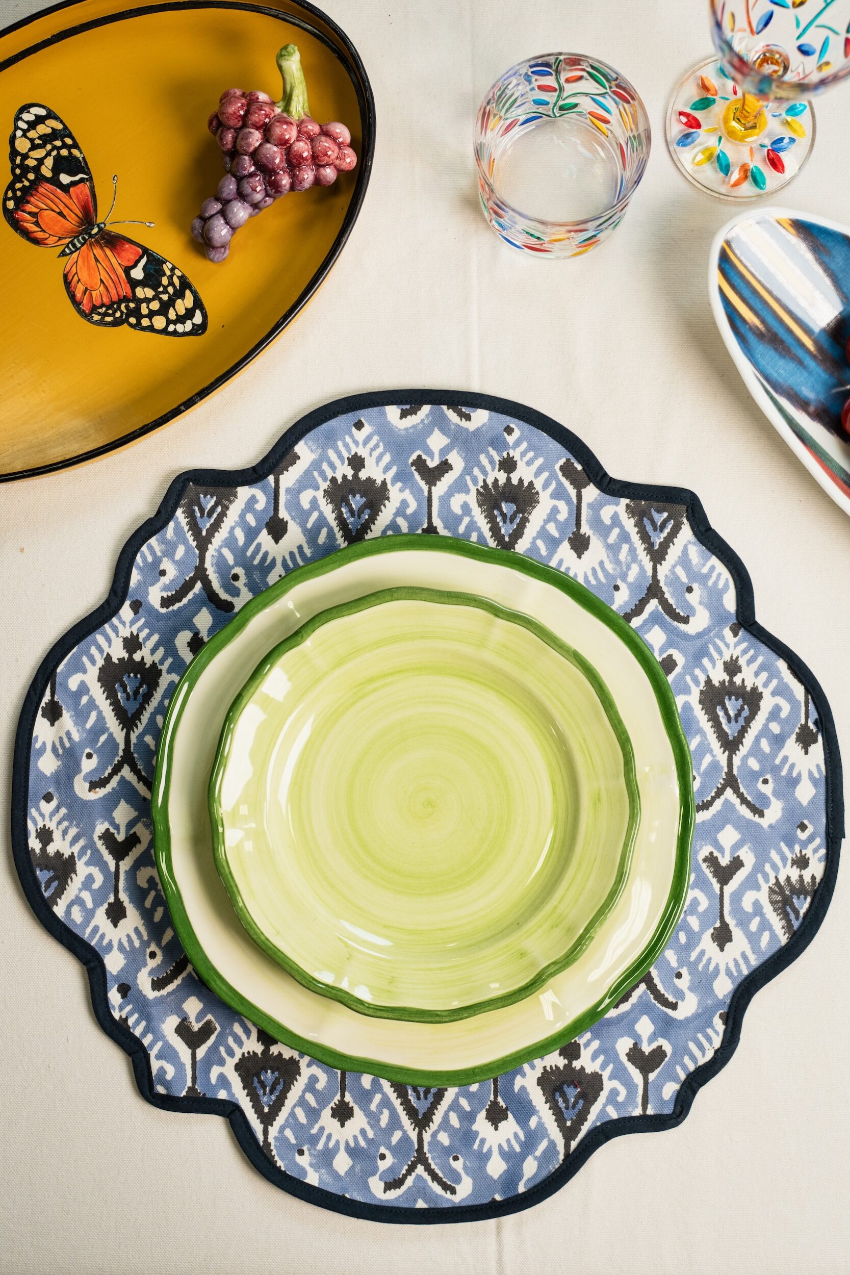 les-ottomans-ikat-iks04-tischset-aus-baumwolle image 2