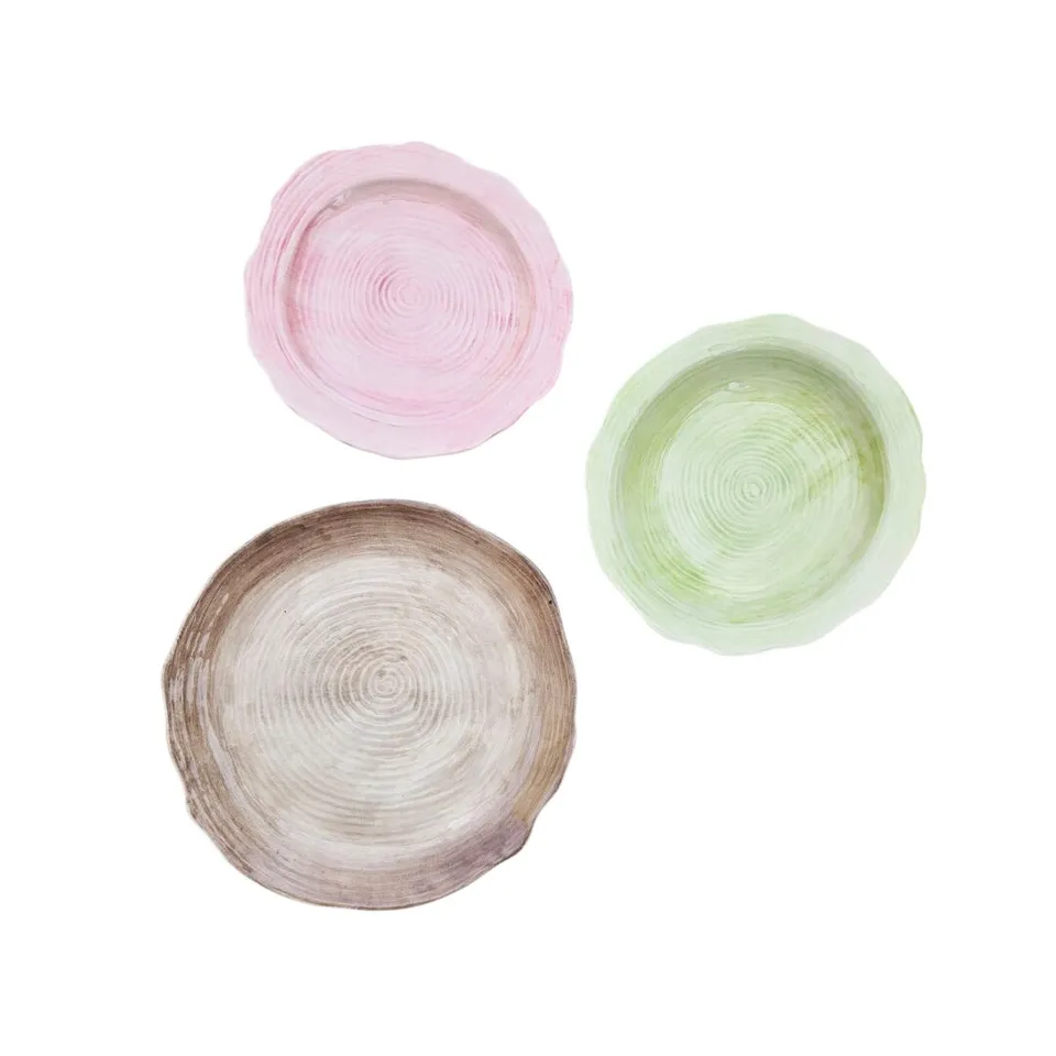 les-ottomans-handbemalte-keramikteller-organische-form-set-3-teilig image 1