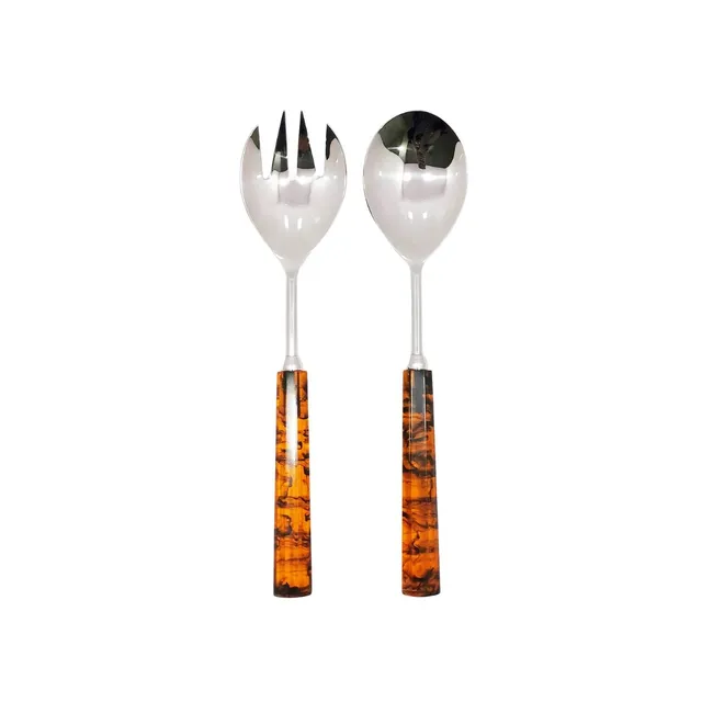 les-ottomans-salatbesteck-schildpatt-optik-edelstahl-2-teilig image 1
