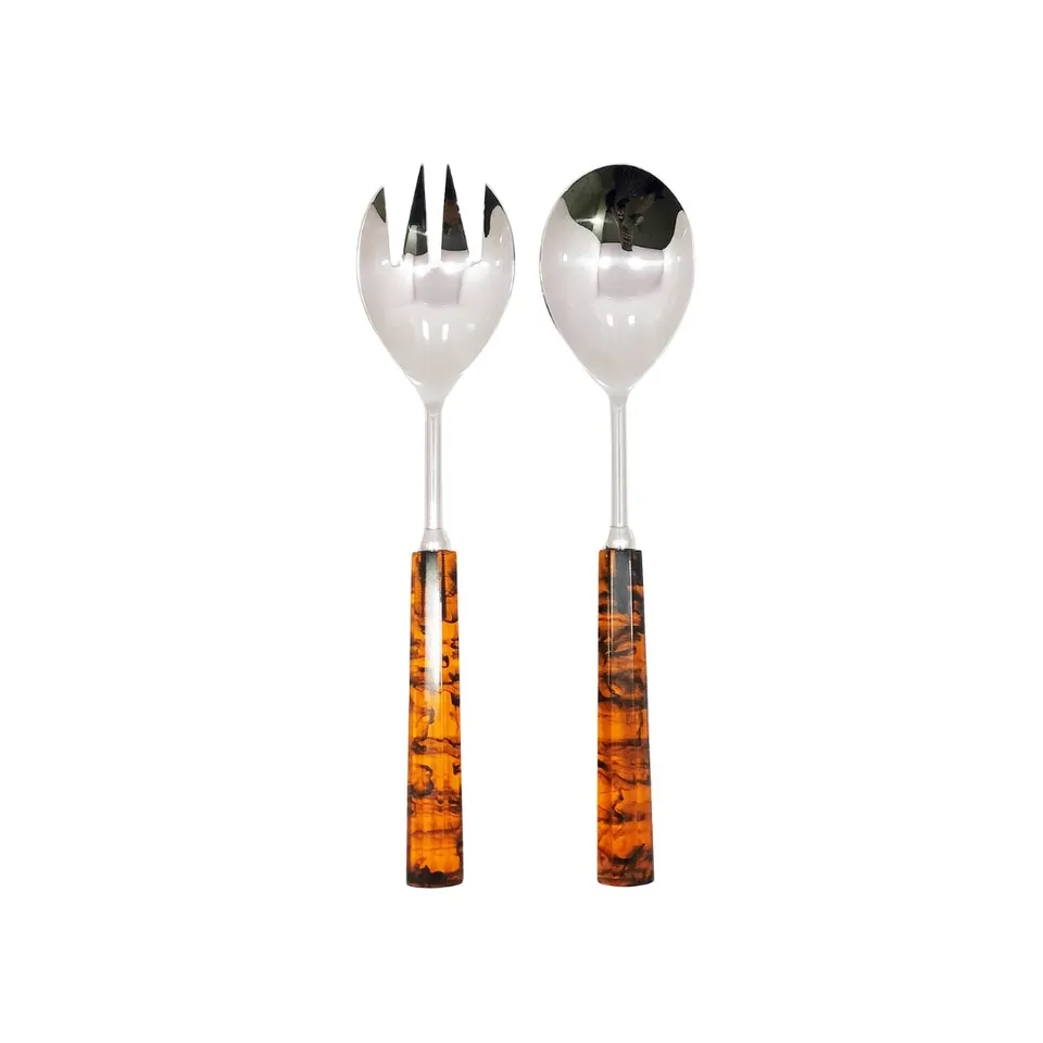les-ottomans-salatbesteck-schildpatt-optik-edelstahl-2-teilig image 1