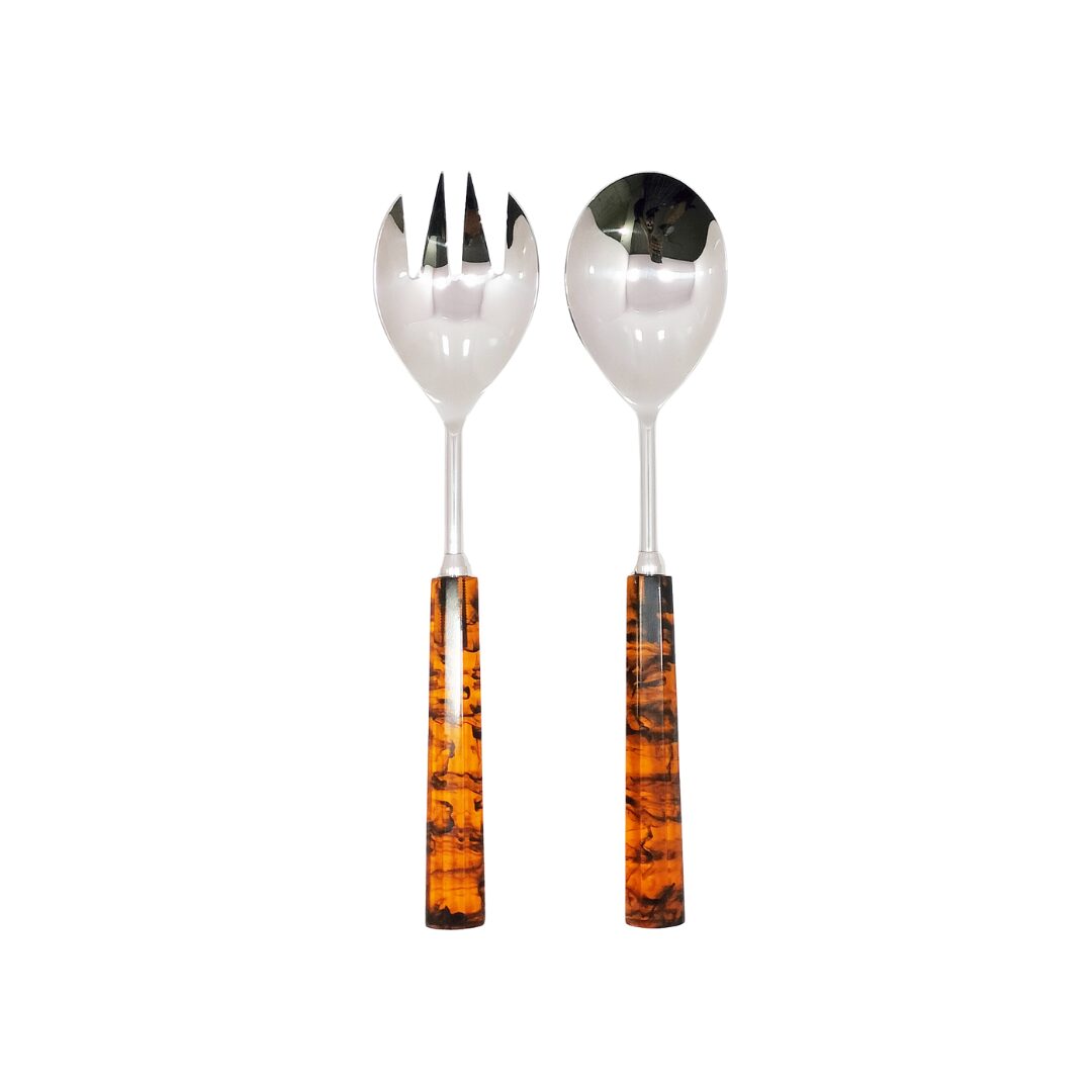 les-ottomans-salatbesteck-schildpatt-optik-edelstahl-2-teilig image 1