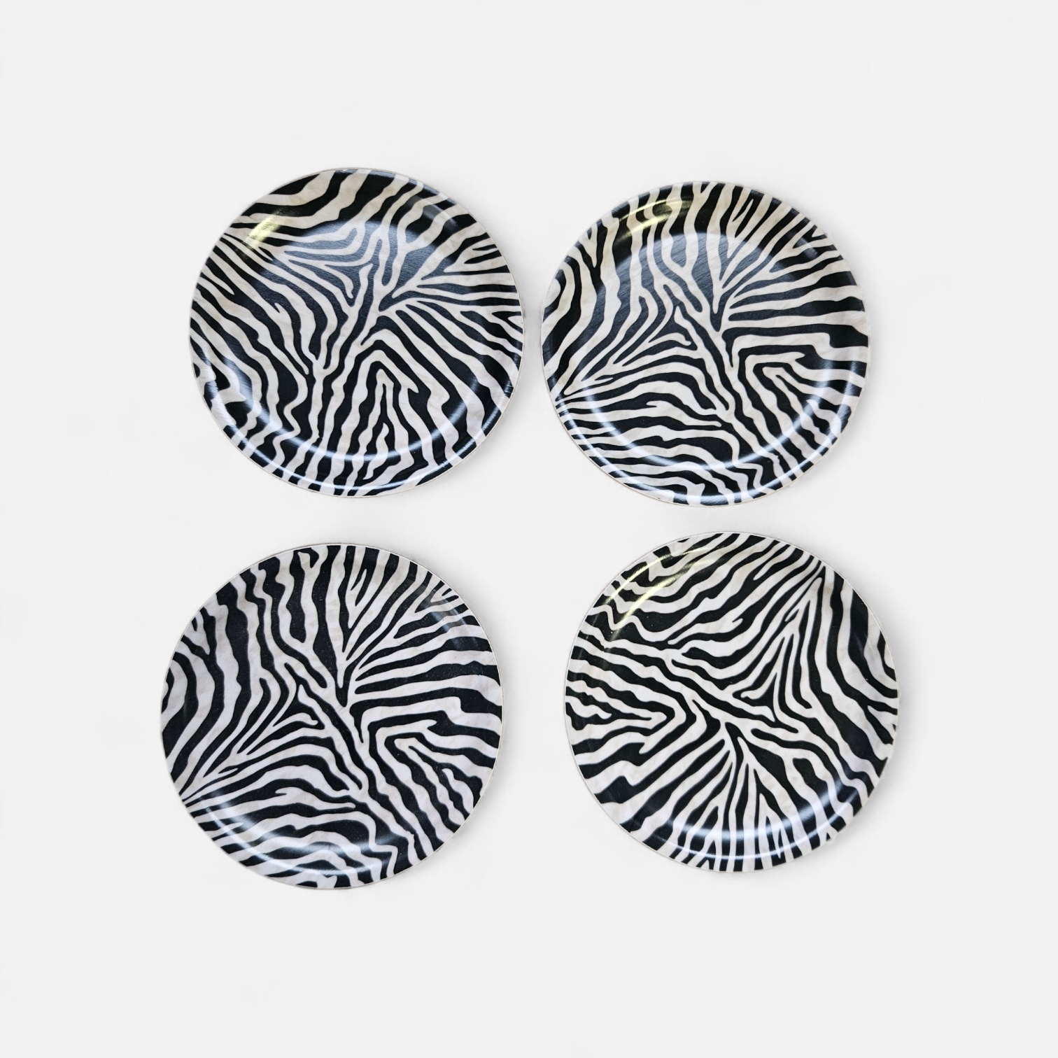 les-ottomans-sottobicchieri-zebra-print-untersetzer-set-4-tlg image 1