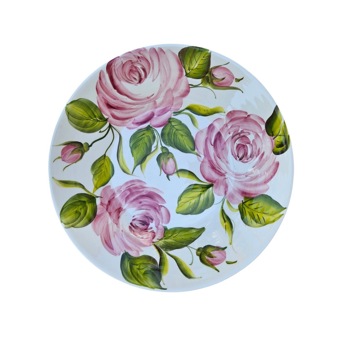 les-ottomans-insalatiera-keramikschale-handbemalt-rose image 1