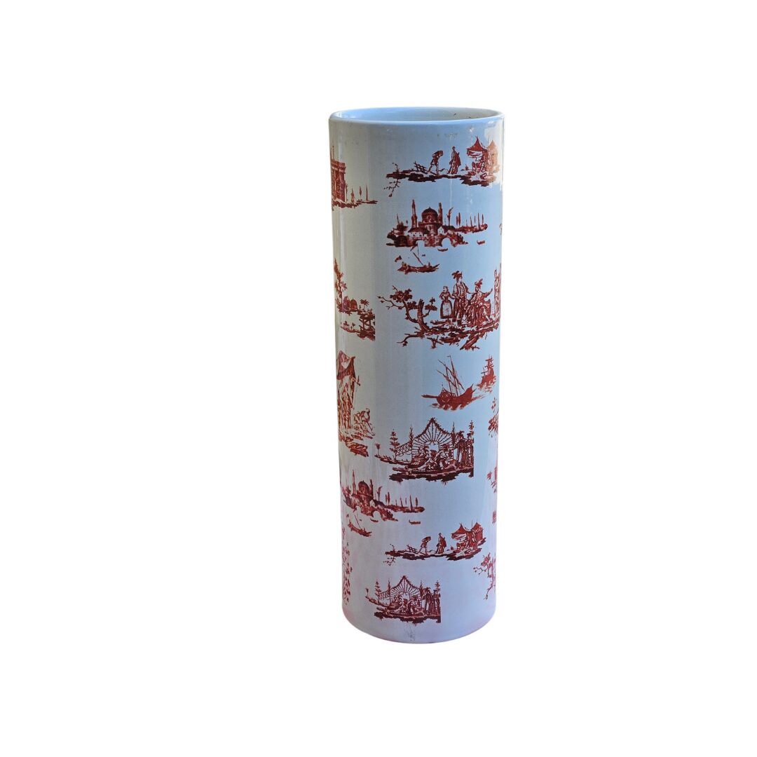 les-ottomans-vase-aus-keramik-mit-handapplizierter-decalcomania image 1