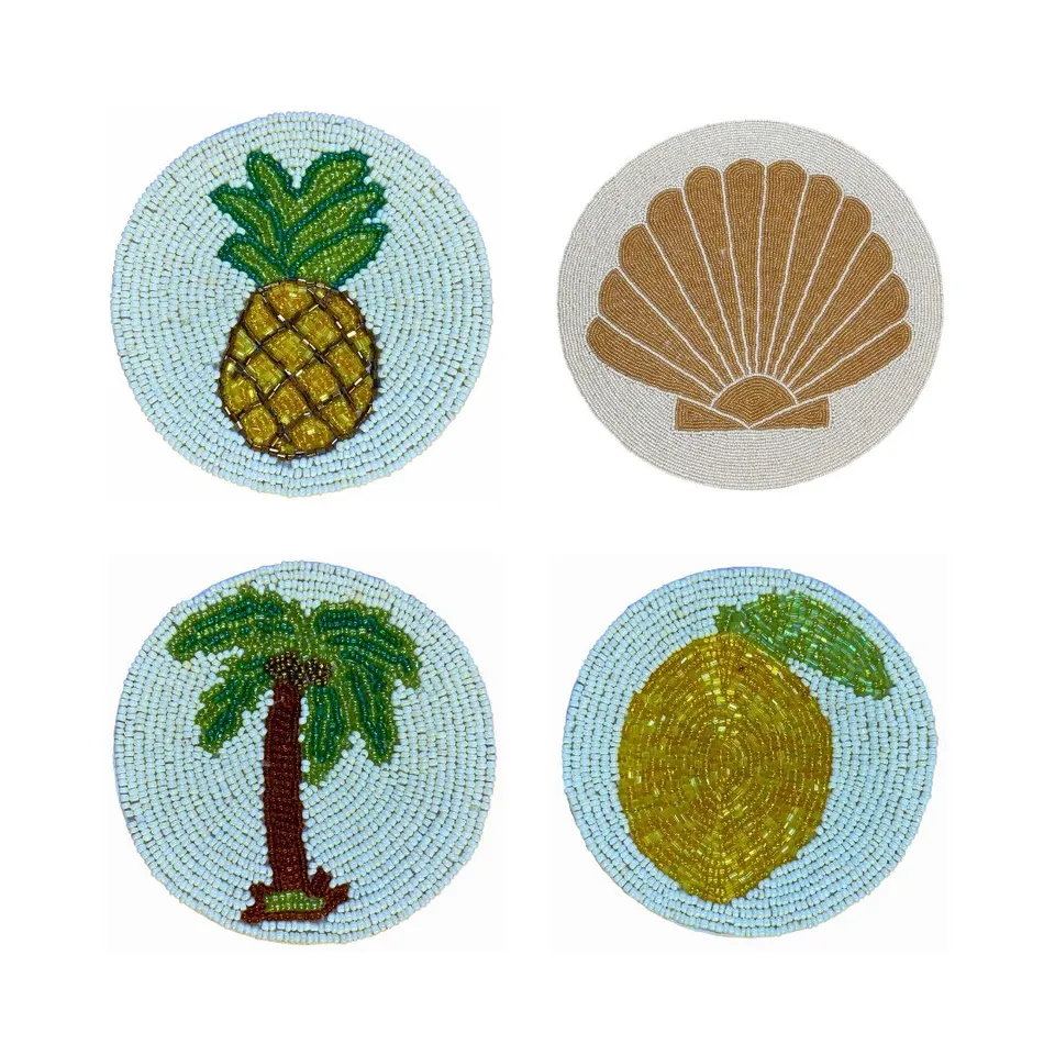les-ottomans-bec01-untersetzer-perlen-4er-set-frucht image 1