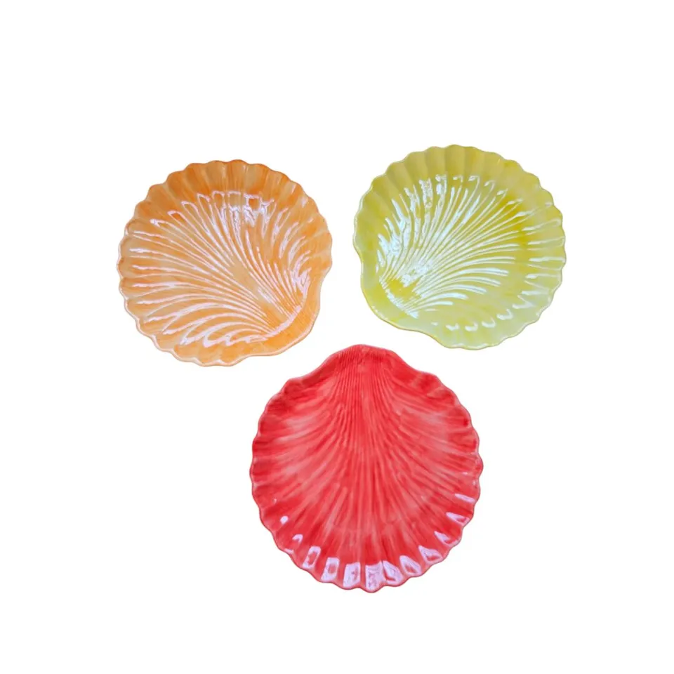 les-ottomans-conchiglia-platzteller-muschel-keramik-handbemalt-3er-set image 1