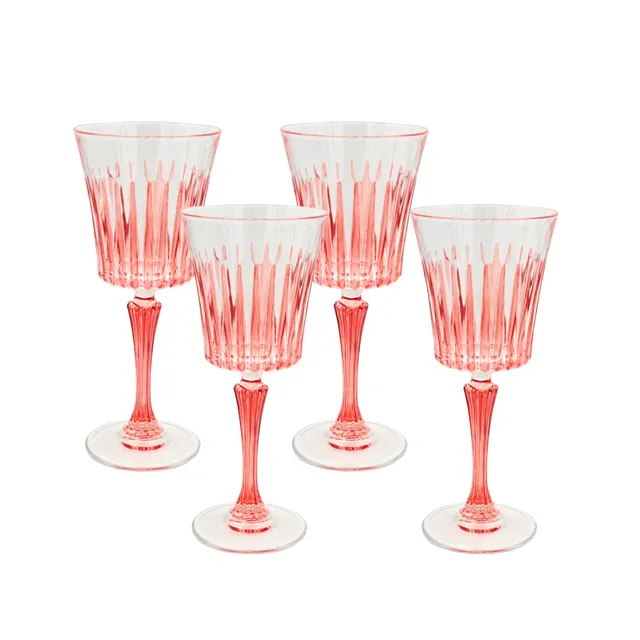 les-ottomans-cgg07-weingl-ser-4er-set-koralle-handbemalt image 1