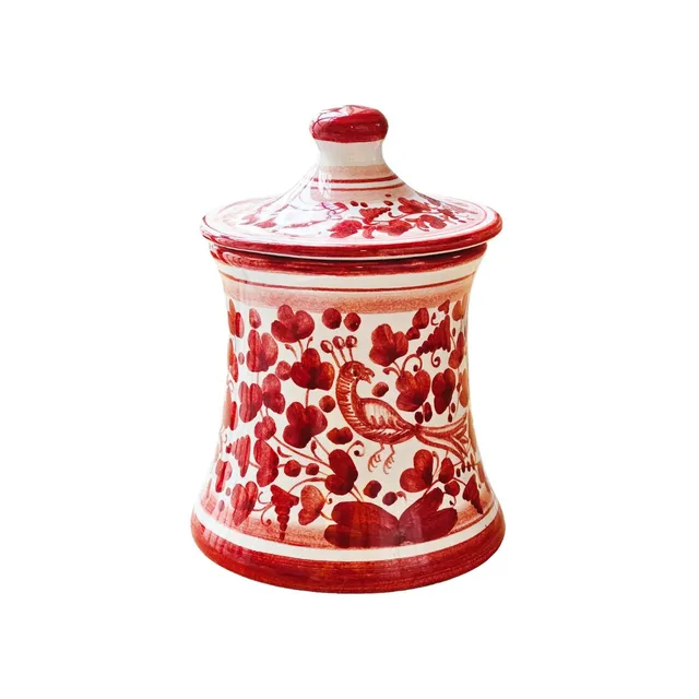 les-ottomans-uccelli-e-fiori-zuckerdose-aus-keramik-handbemalt image 1