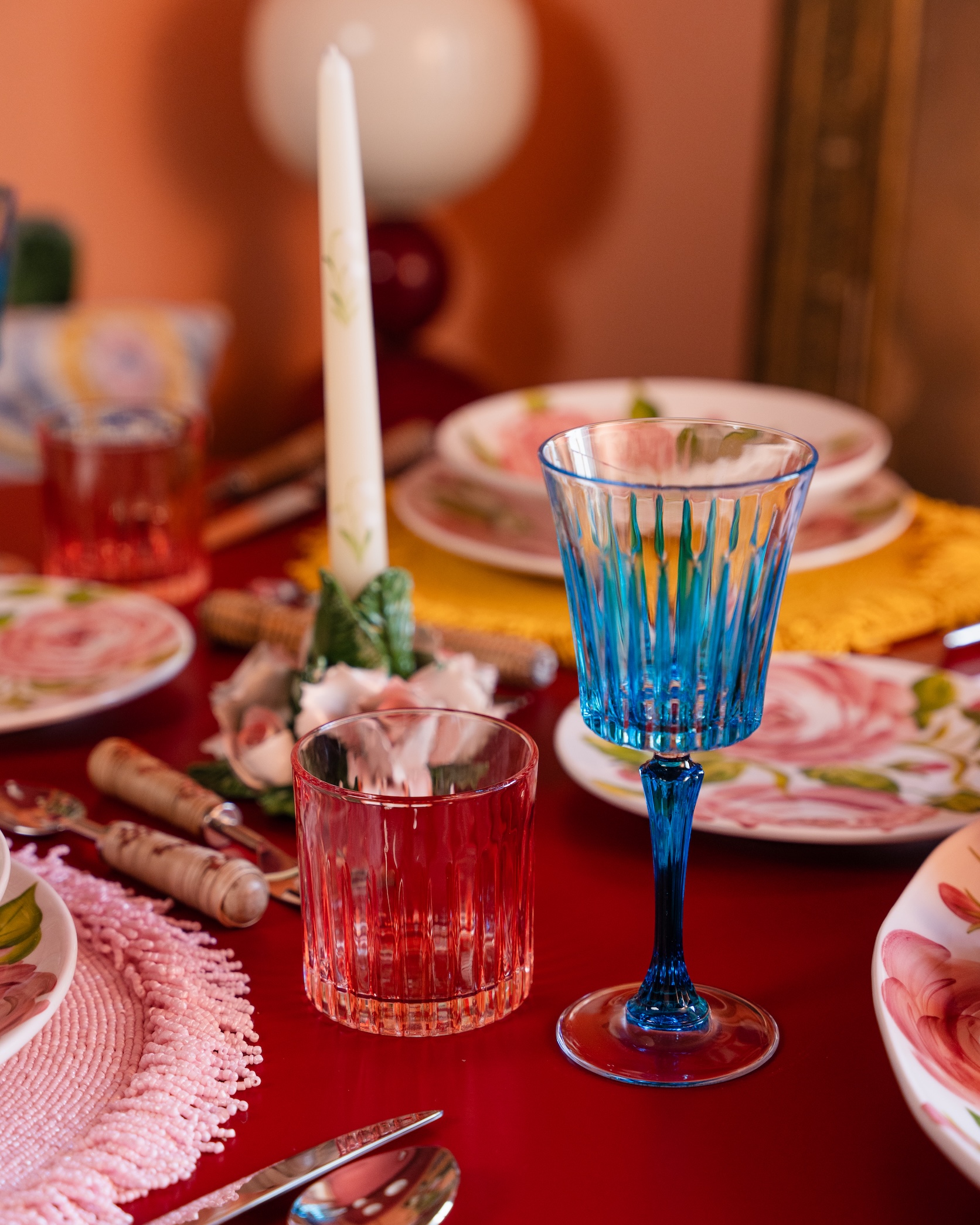les-ottomans-weingl-ser-blau-set-4-handbemalte-kristallgl-ser-murano image 2