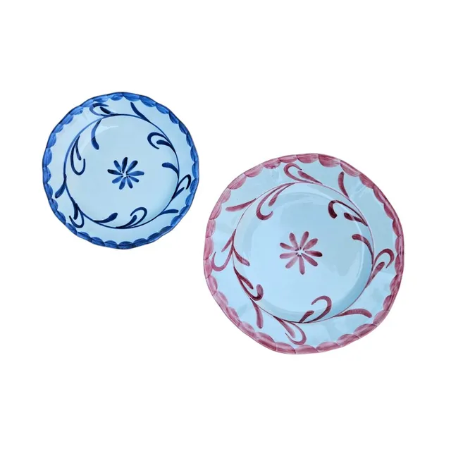 les-ottomans-tellerset-2tlg-keramik-handbemalt-blau-wei image 1