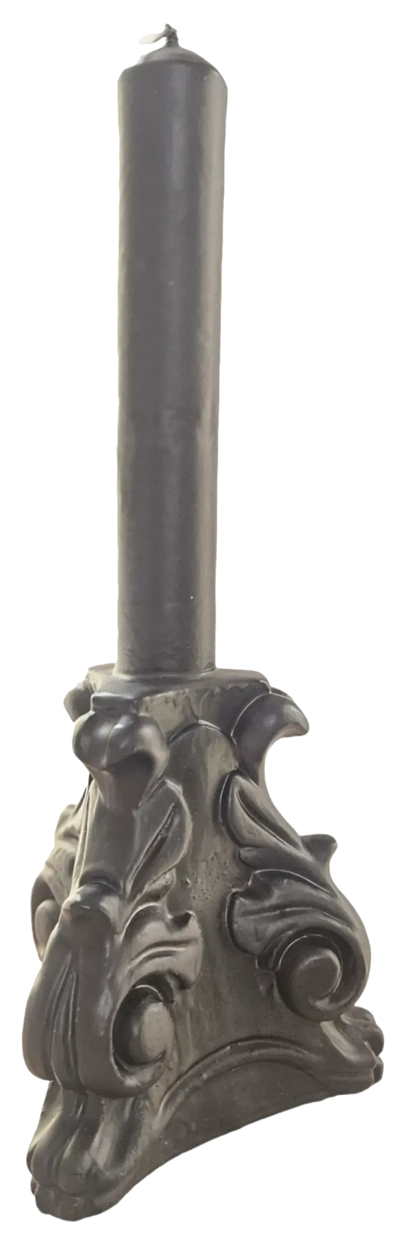 les-ottomans-kerze-in-kandelaber-form-schwarz-handbemalt image 1