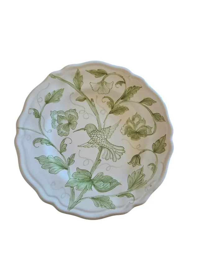 les-ottomans-hummingbird-dessertteller-21-cm-keramik-handbemalt image 1