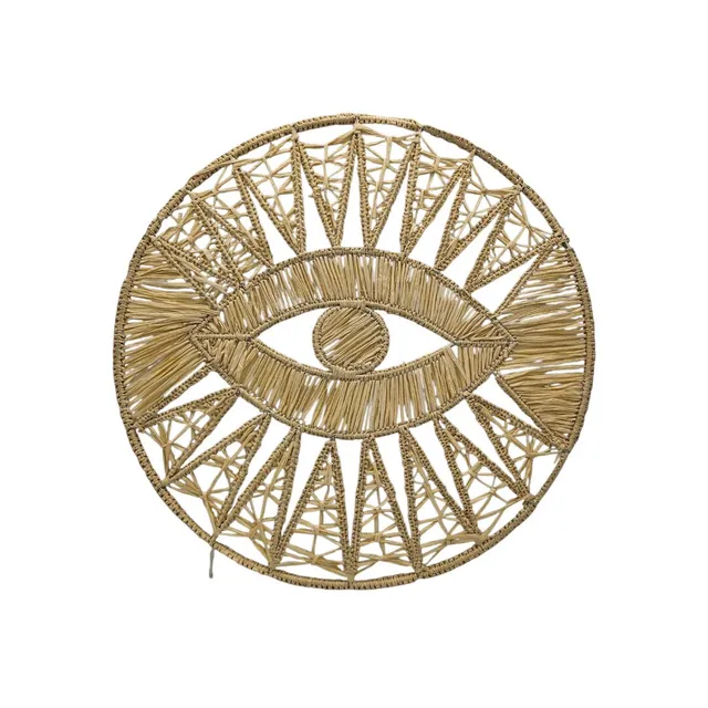 les-ottomans-all-seeing-eye-platzset-aus-raffia-blau-gold image 1