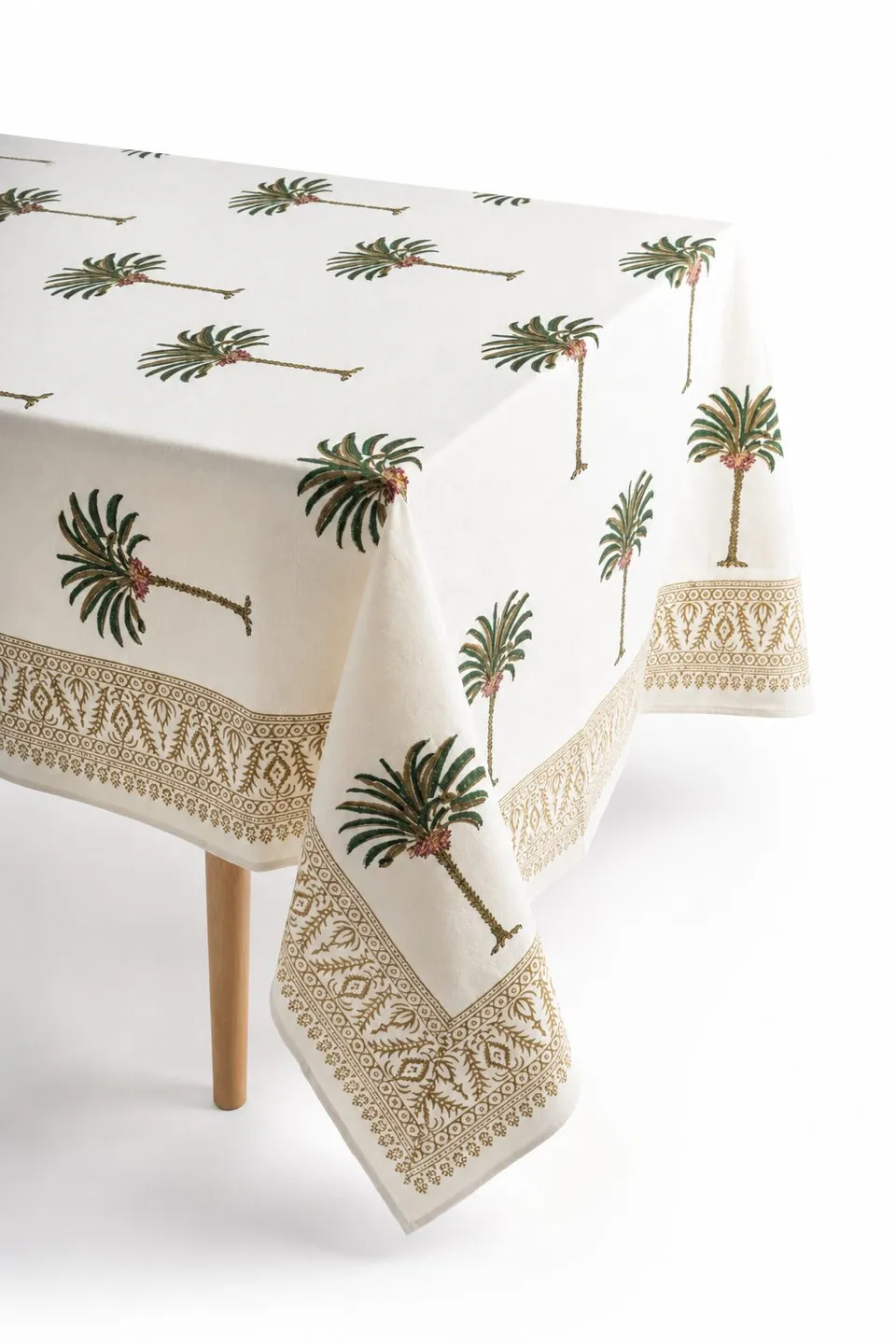 les-ottomans-ikb64-tischdecke-baumwolle-handbedruckt-palme-blau image 1