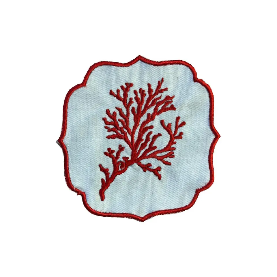 les-ottomans-hcn06-cocktail-servietten-handbestickt-baumwolle-2er-set image 1
