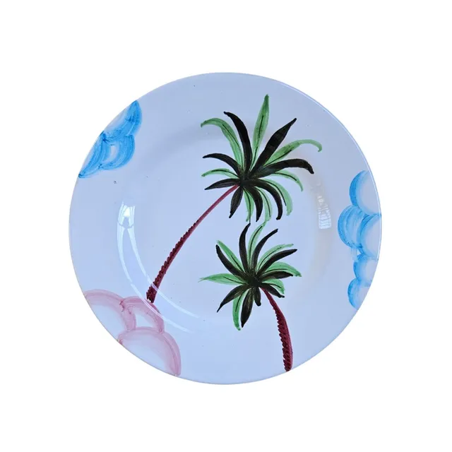 les-ottomans-dessertteller-palme-keramik-handbemalt image 1
