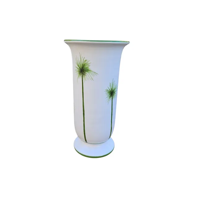 les-ottomans-palma-vase-keramik-handbemalt-palmen-dekor-gr-n image 1
