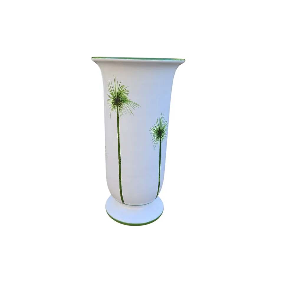 les-ottomans-palma-vase-keramik-handbemalt-palmen-dekor-gr-n image 1