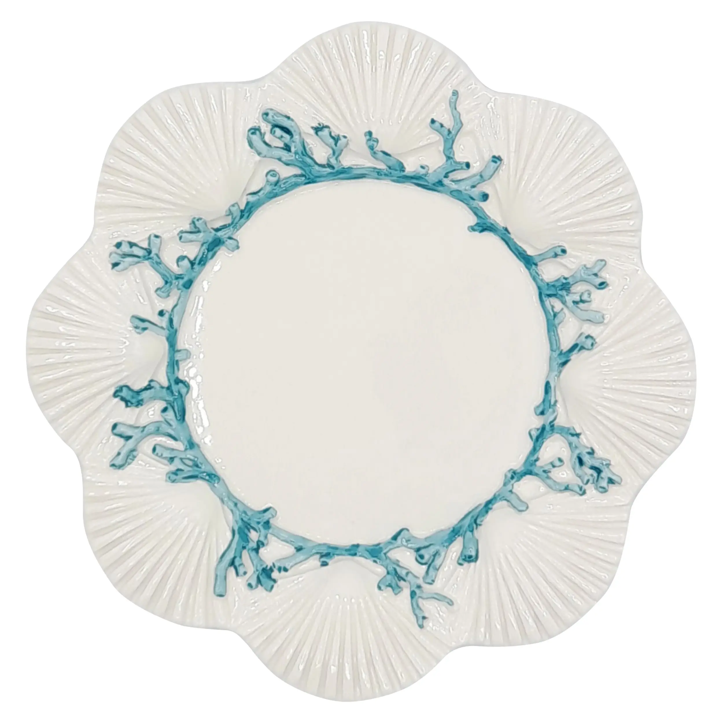 les-ottomans-saint-jacques-dessertteller-handbemalte-keramik-mit-koralle image 1