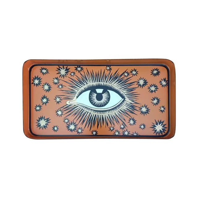les-ottomans-all-seeing-eye-tablett-aus-eisen-koralle-handbemalt image 1