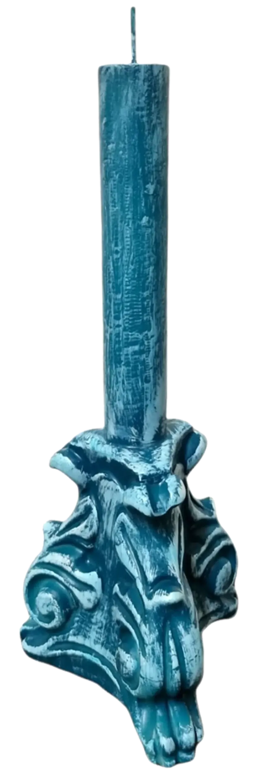 les-ottomans-candelabro-blu-kerze-in-kandelaberform-handbemalt image 1