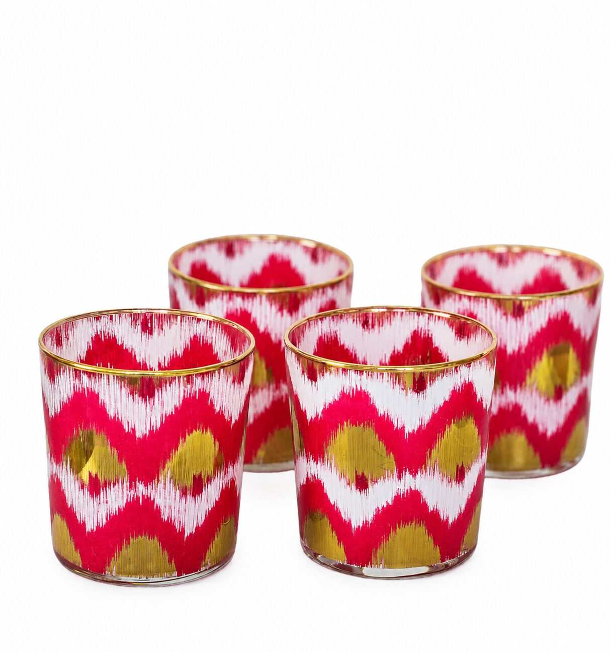 les-ottomans-ikat-tumbler-gl-ser-rot-4er-set image 1